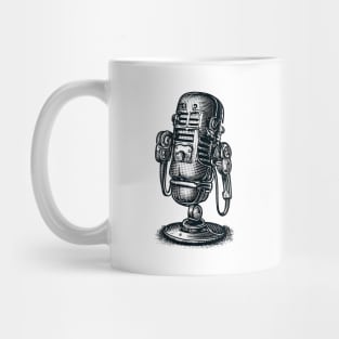 Vintage microphone robot Mug